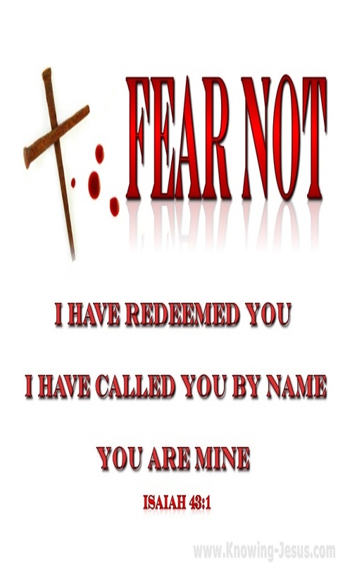 Isaiah 43:1 Fear Not I Have Redeemed You (red) 